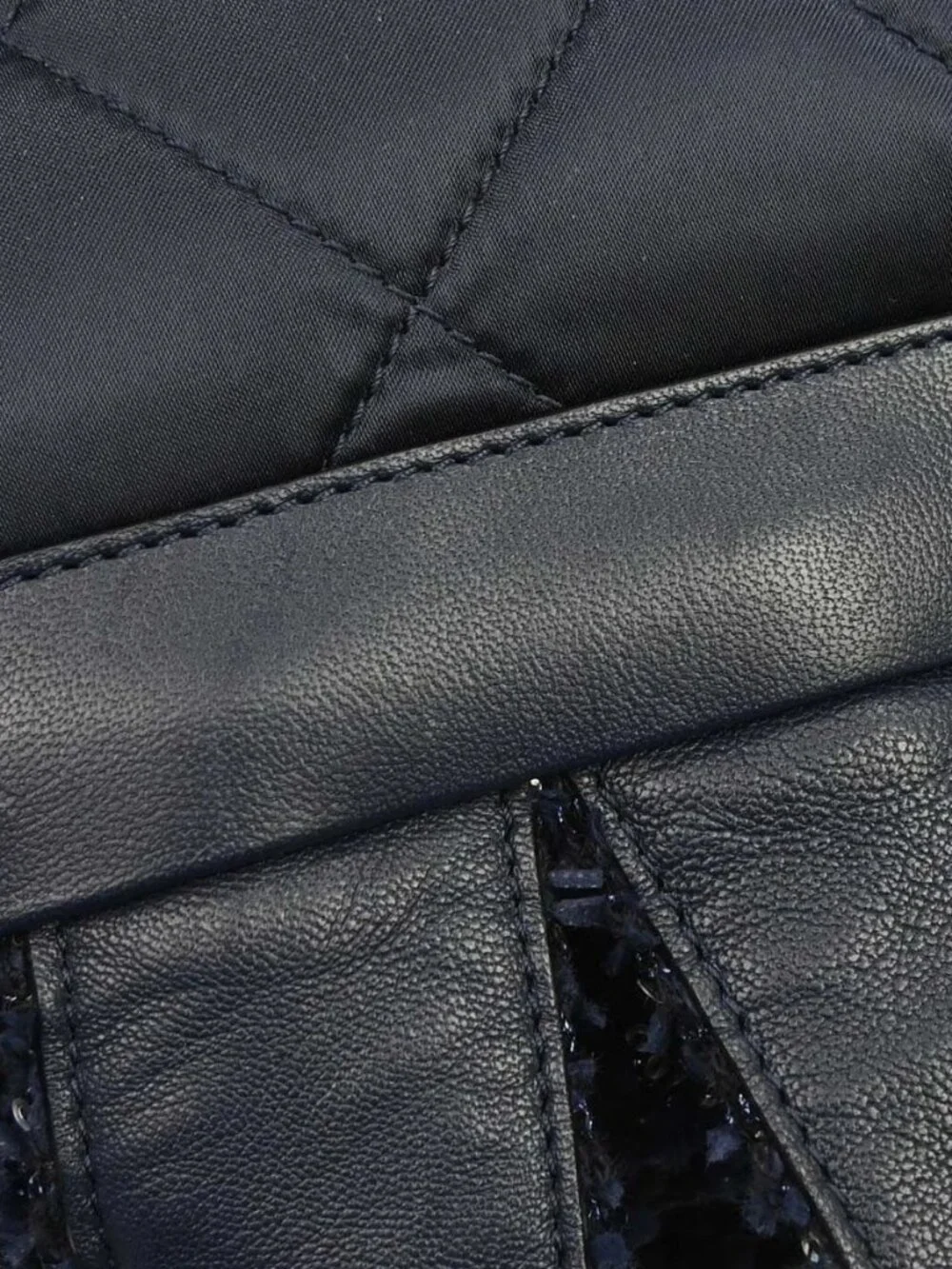 Chanel Navy Tweed Nylon